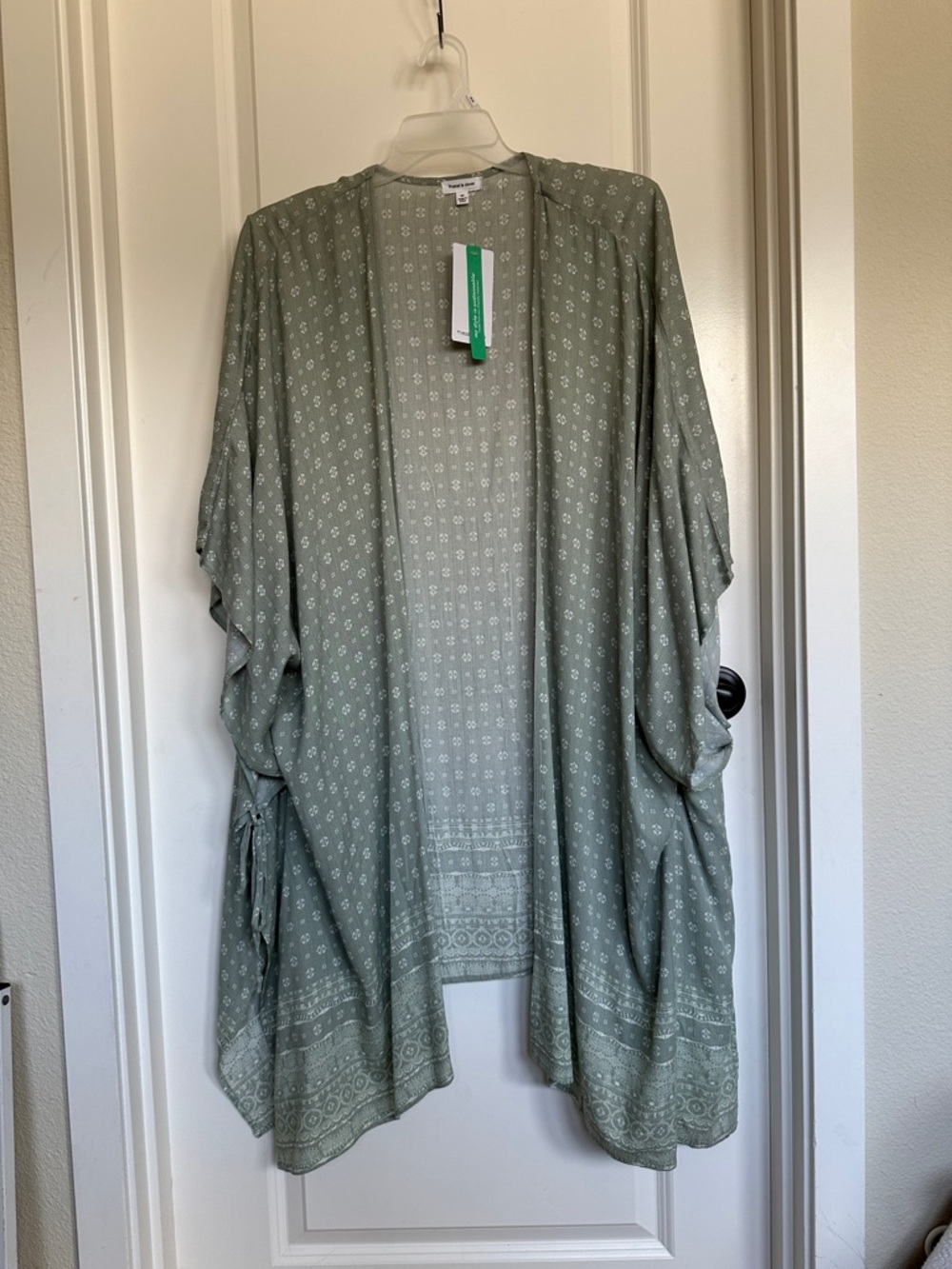 Sage Green Boho Kimono Women’s Size 3X NWT Flowy Duster Festival Cottagecore